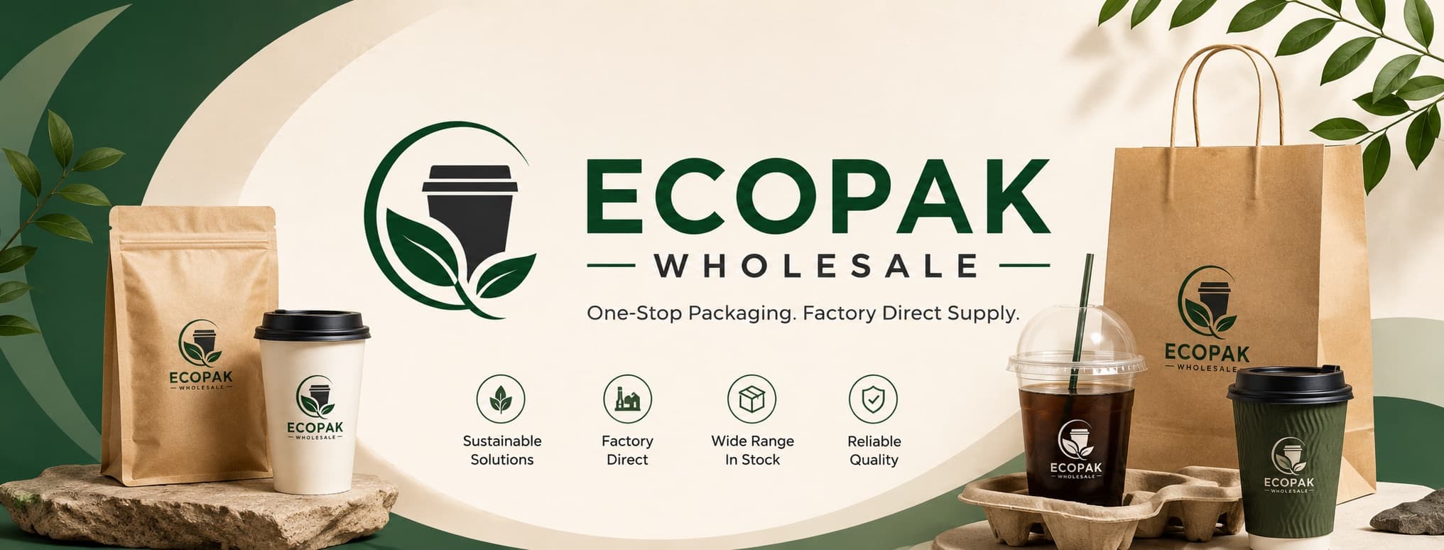 Ecopak custom packaging banner
