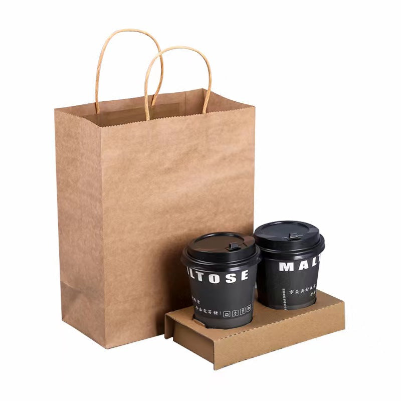 To Go Paper Bag & Carrier Tray